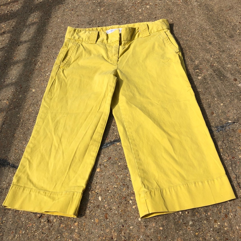 J. Crew yellow capris